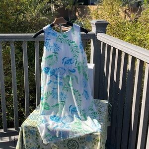 Tommy Bahama White and Green Floral Dress